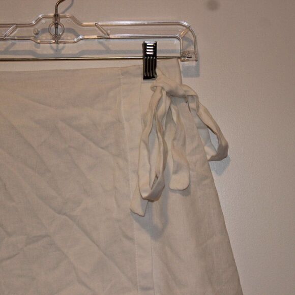 ASOS White Wrap Mini Skirts Women's Size 6 - Picture 2 of 6